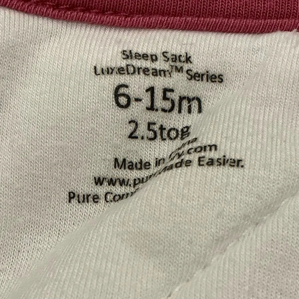 PurComfy Luxe Dream Series Bamboo Sleep Sack - Size 6-15M - Pink/Berry TOG 2.5
